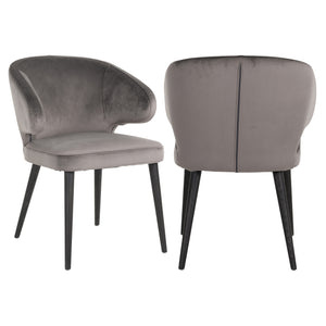 Chaise de salle à manger Indigo stone velvet