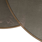 Table basse Bloomville brass shagreen incl. glass tops (Set of 2)