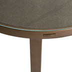 Table basse Bloomville brass shagreen incl. glass tops (Set of 2)