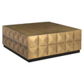 Table basse Collada brushed gold incl. glass top