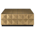 Table basse Collada brushed gold incl. glass top