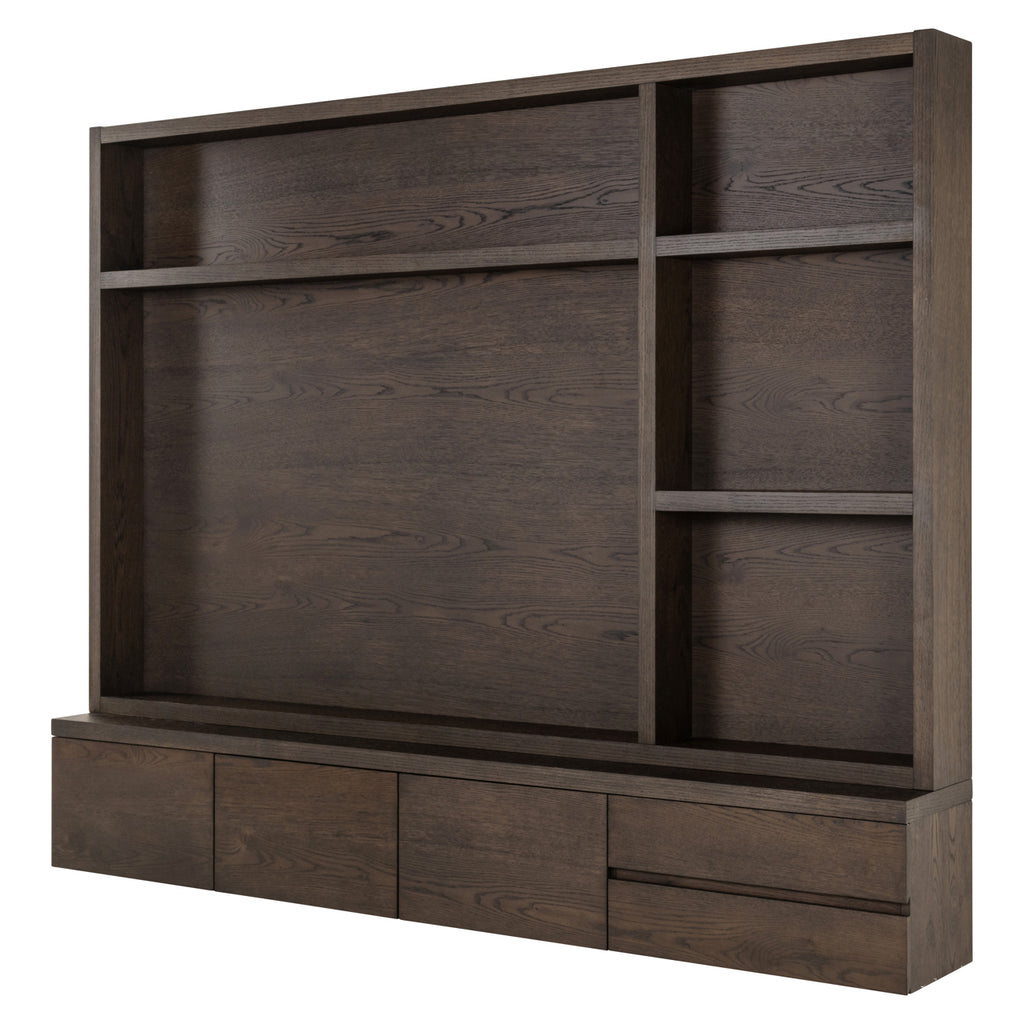 Meuble TV Lachance brown 3-doors 2-drawers