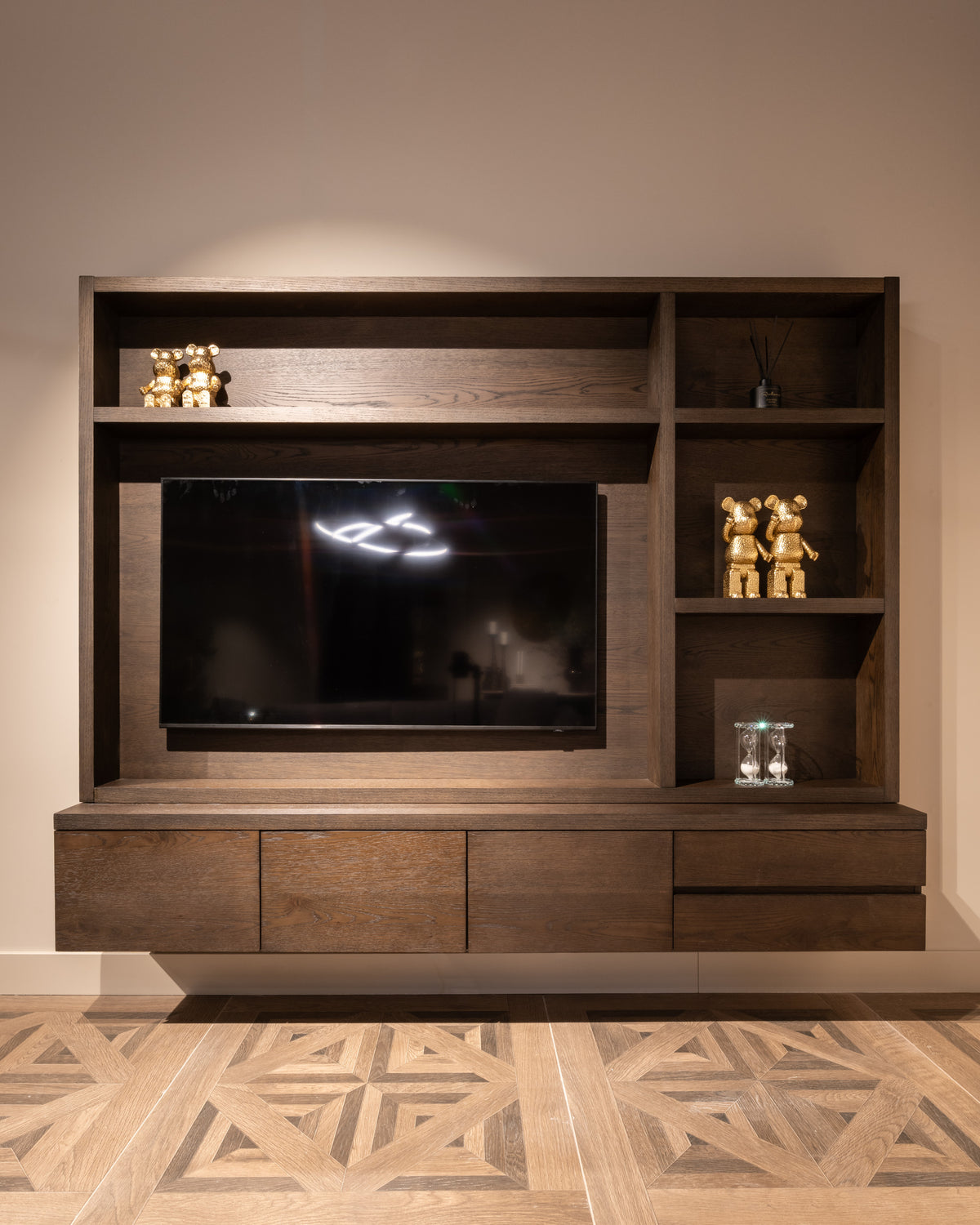 Meuble TV Lachance brown 3-doors 2-drawers