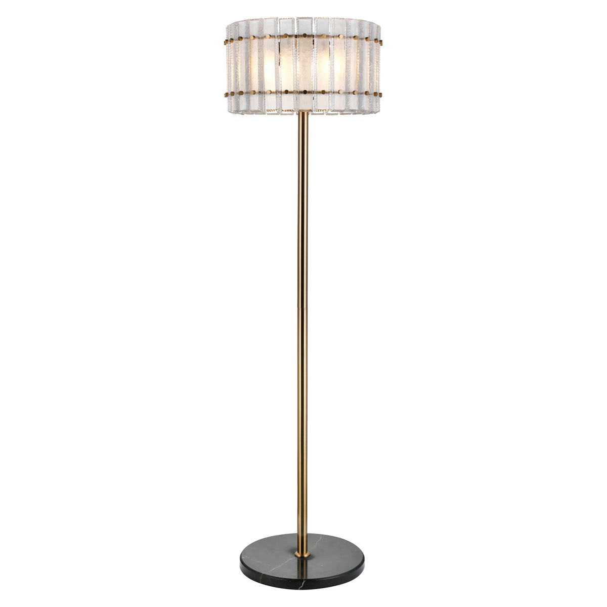 Lampe sur pied Feline brass antique