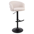 Tabouret de bar Nikki biscotti swivel fire retardant