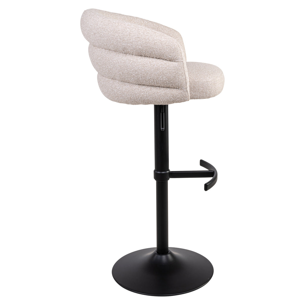 Tabouret de bar Nikki biscotti swivel fire retardant