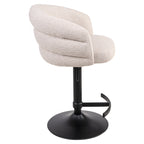 Tabouret de bar Nikki biscotti swivel fire retardant