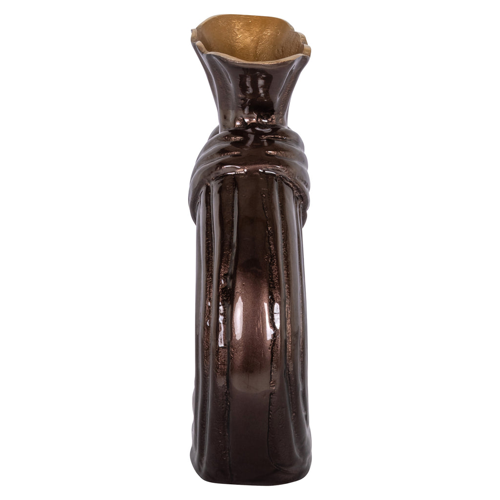 Vase Suen dark brown large