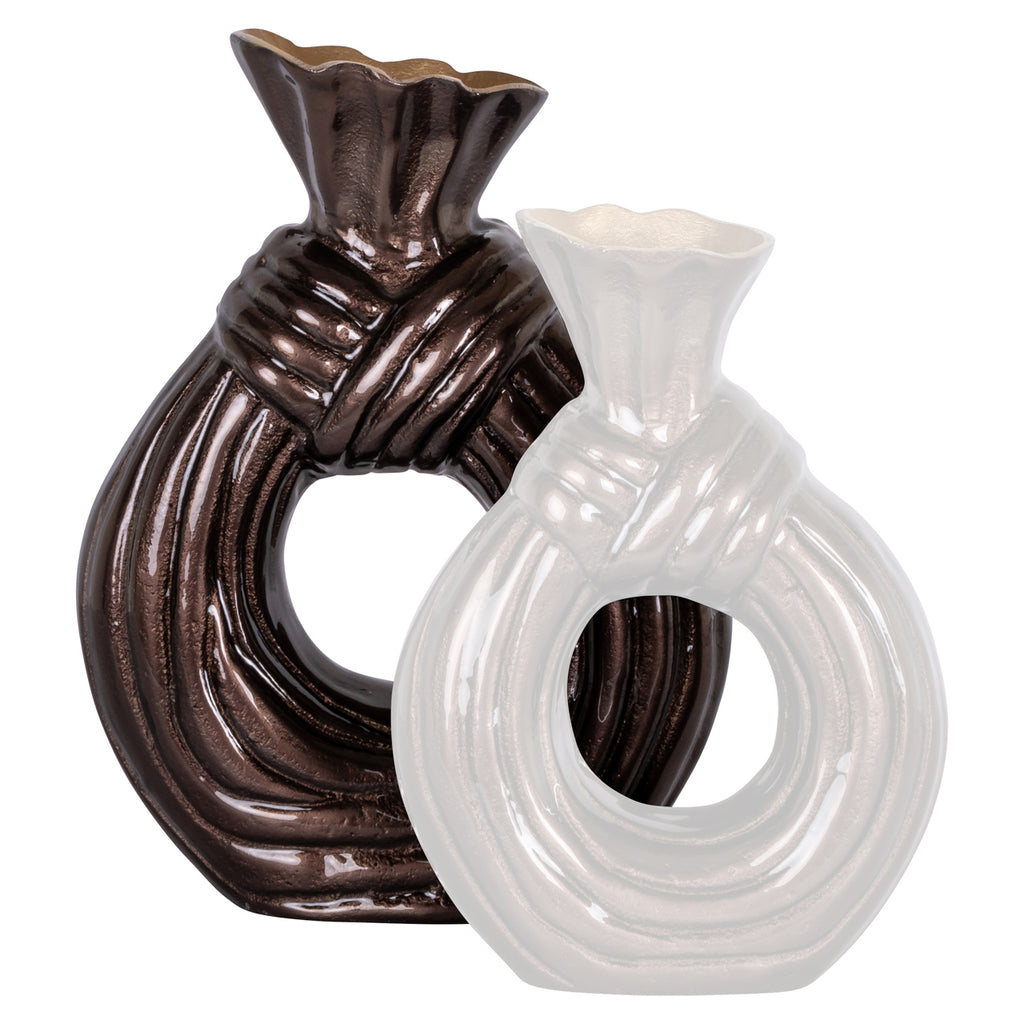 Vase Suen dark brown large
