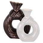 Vase Suen dark brown large