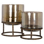 Lampe ouragan Ropia brass antique large