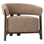 Fauteuil lounge Dalara brown tweed