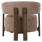 Fauteuil lounge Dalara brown tweed