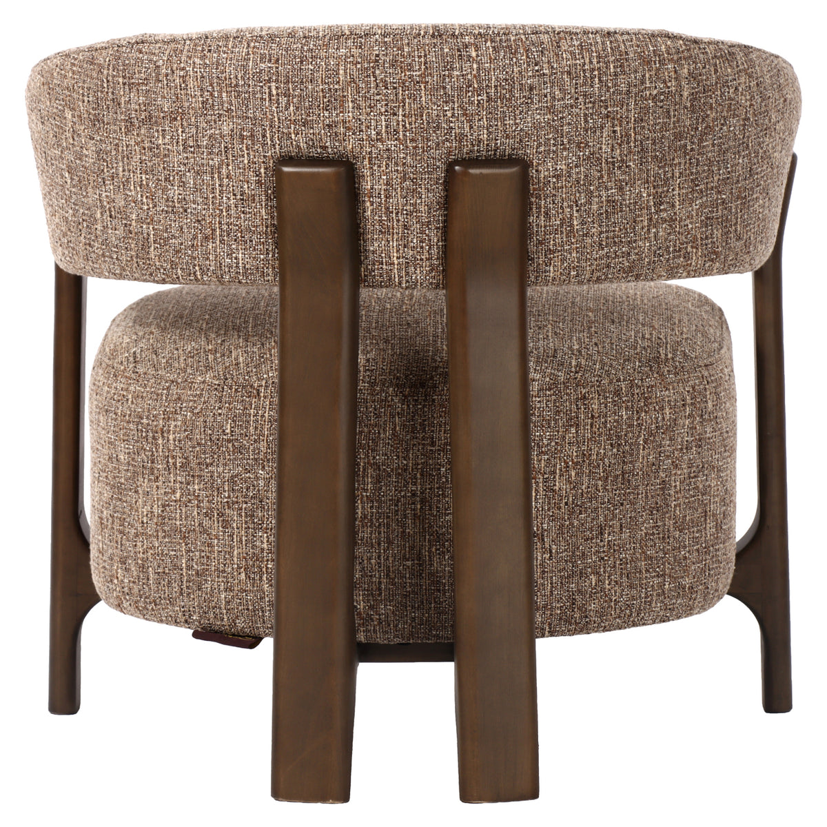 Fauteuil lounge Dalara brown tweed