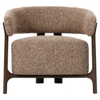 Fauteuil lounge Dalara brown tweed