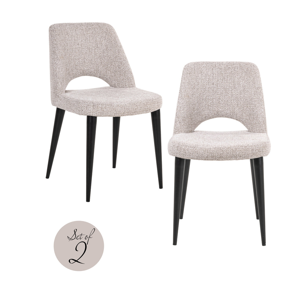 Chaise de salle à manger Tabitha natural fancy fire retardant (Set of 2)