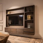 Meuble TV Lachance brown 3-doors 2-drawers
