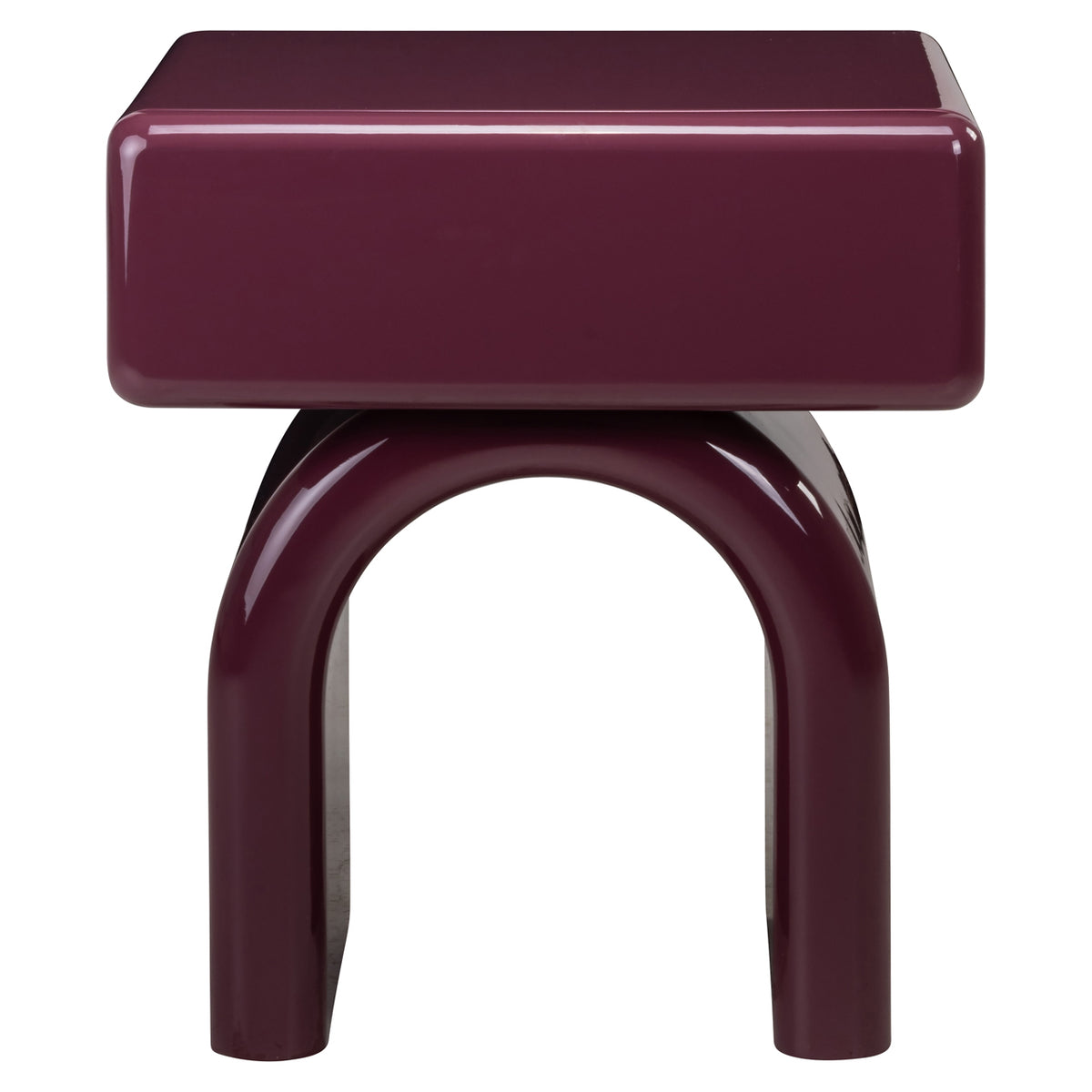 Table de chevet Bennet burgundy 1-drawer