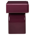 Table de chevet Bennet burgundy 1-drawer