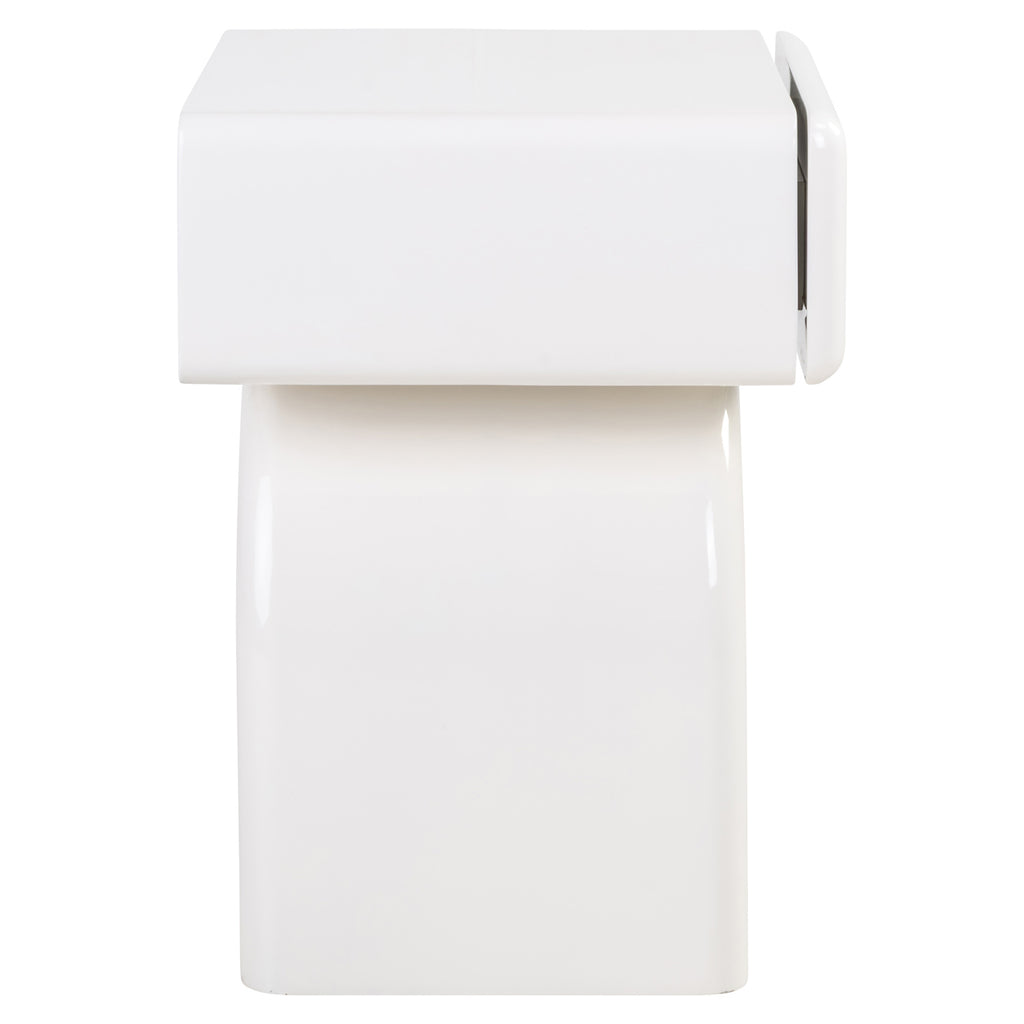 Table de chevet Bennet coconut milk 1-drawer
