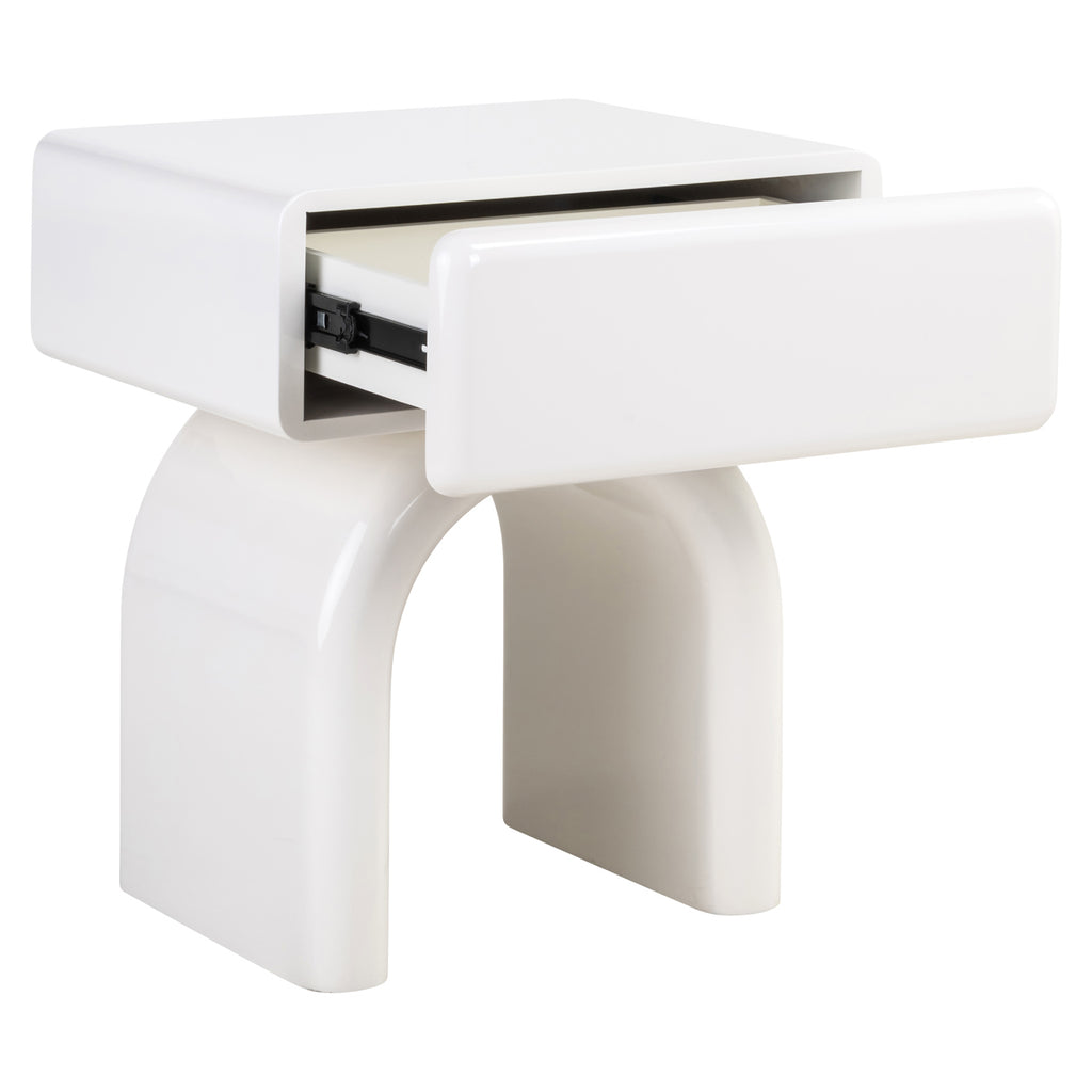 Table de chevet Bennet coconut milk 1-drawer