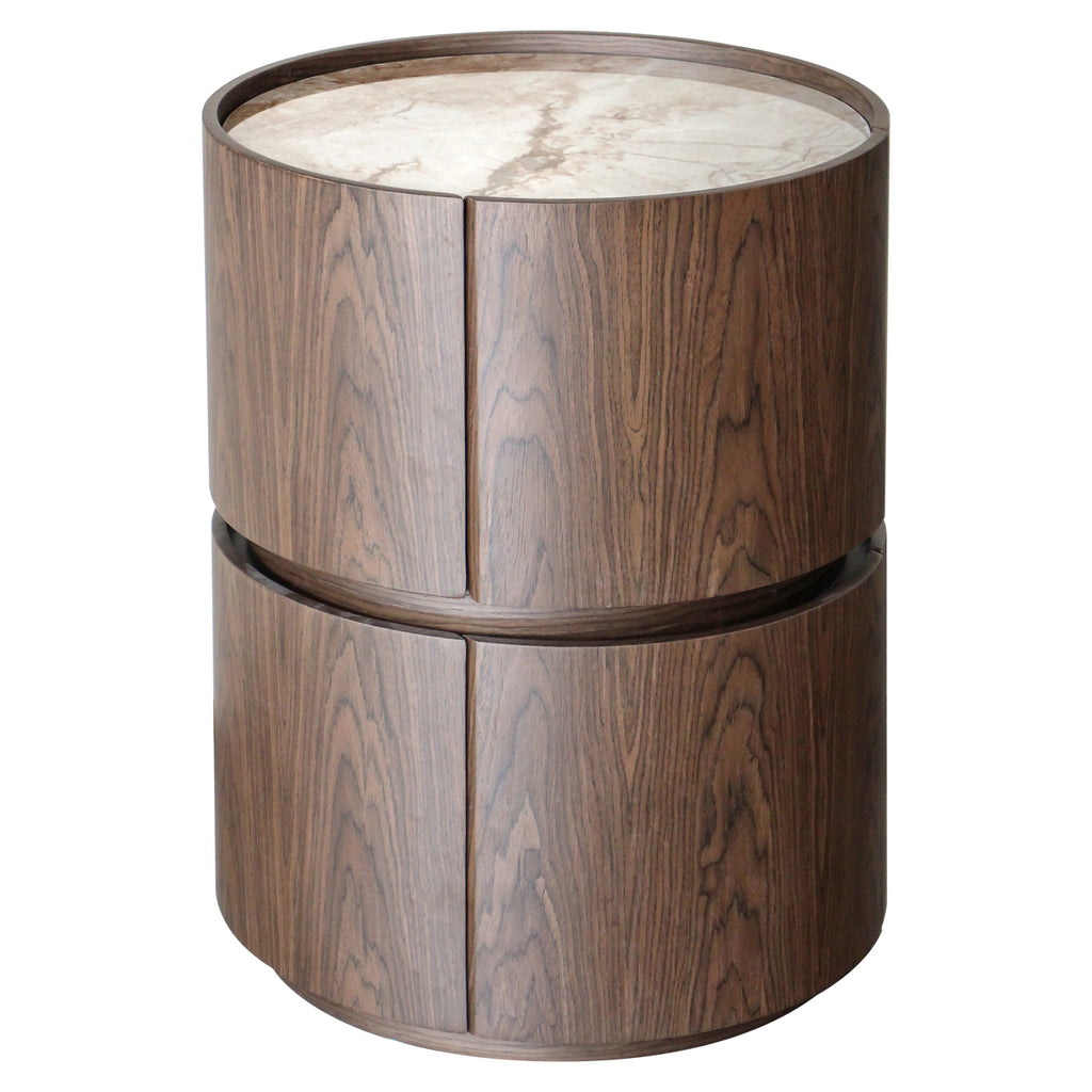 Table de chevet Ellery brown 2-drawers