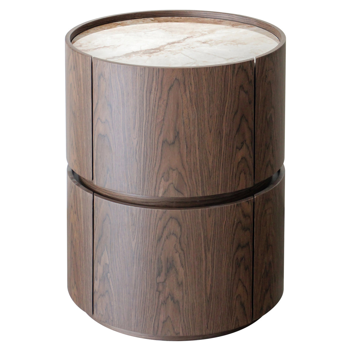 Table de chevet Ellery brown 2-drawers