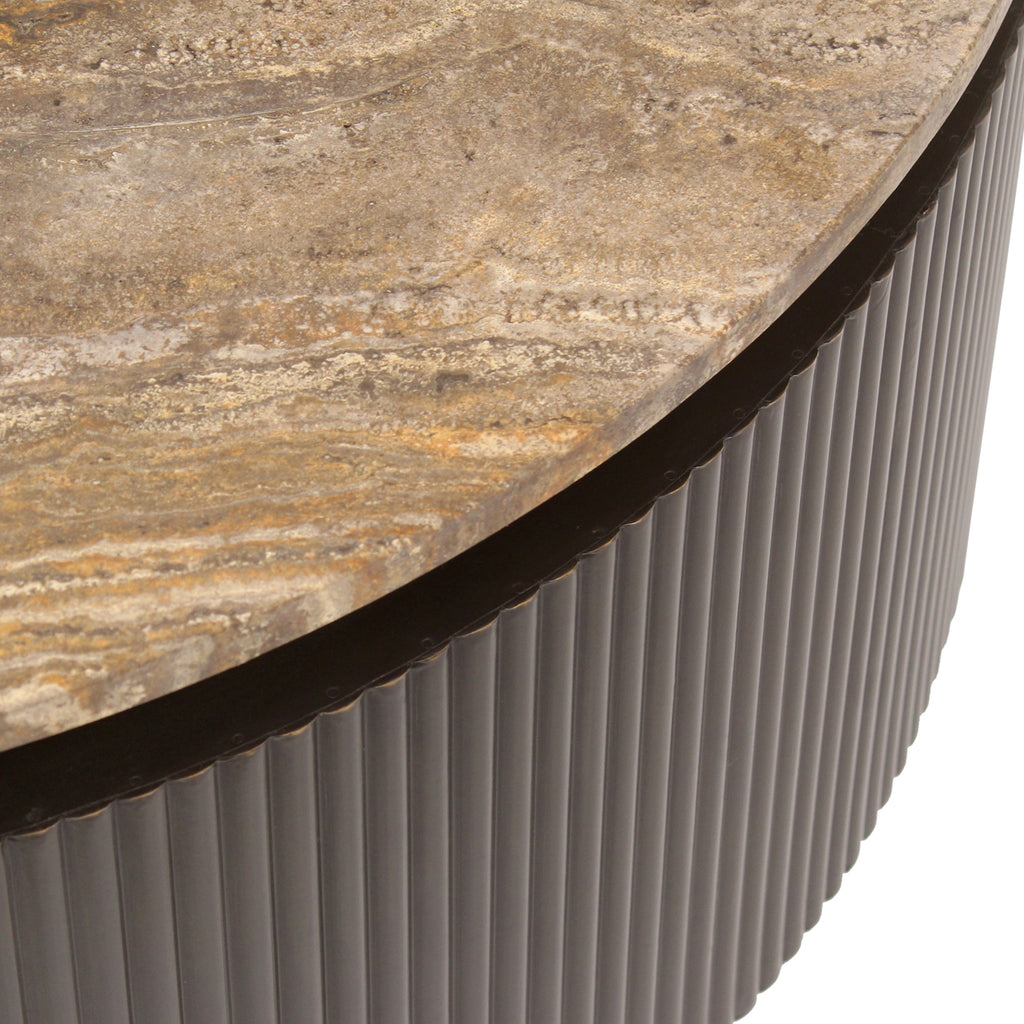 Table basse Russo ash brown 90Ø