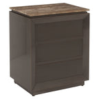 Table de chevet Russo ash brown 3-drawers