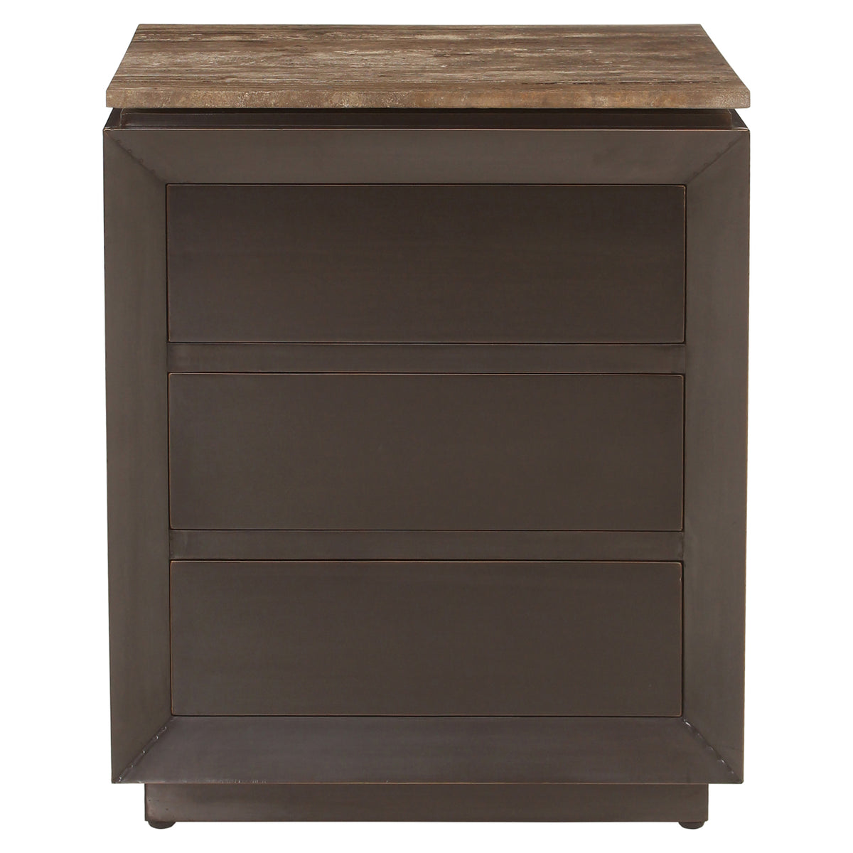 Table de chevet Russo ash brown 3-drawers
