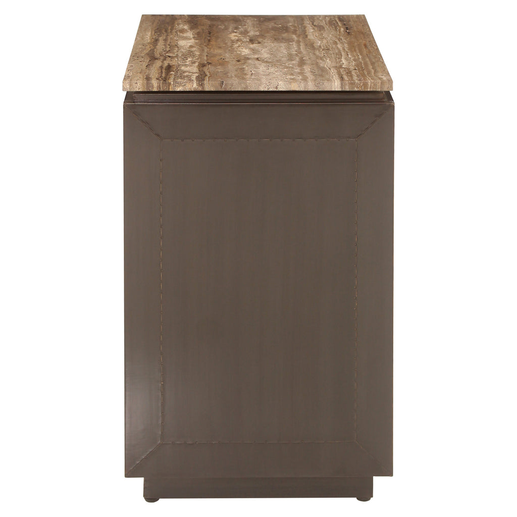 Table de chevet Russo ash brown 3-drawers