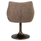 Chaise de salle à manger Aldo brown tweed swivel