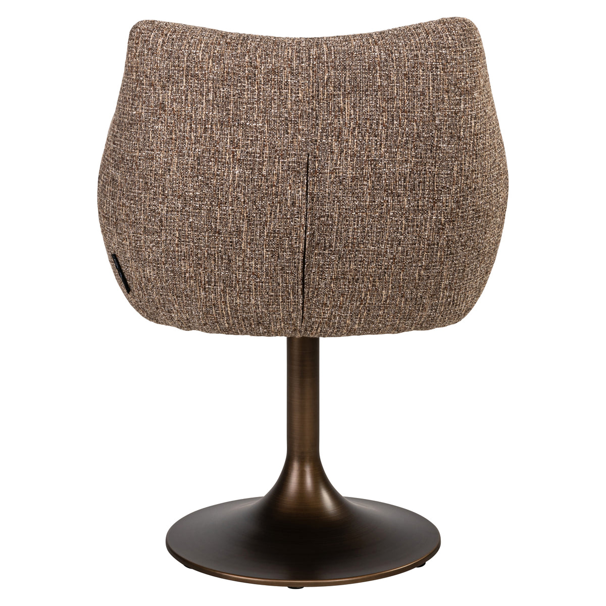 Chaise de salle à manger Aldo brown tweed swivel