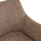 Chaise de salle à manger Aldo brown tweed swivel