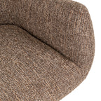Chaise de salle à manger Aldo brown tweed swivel