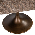 Chaise de salle à manger Aldo brown tweed swivel