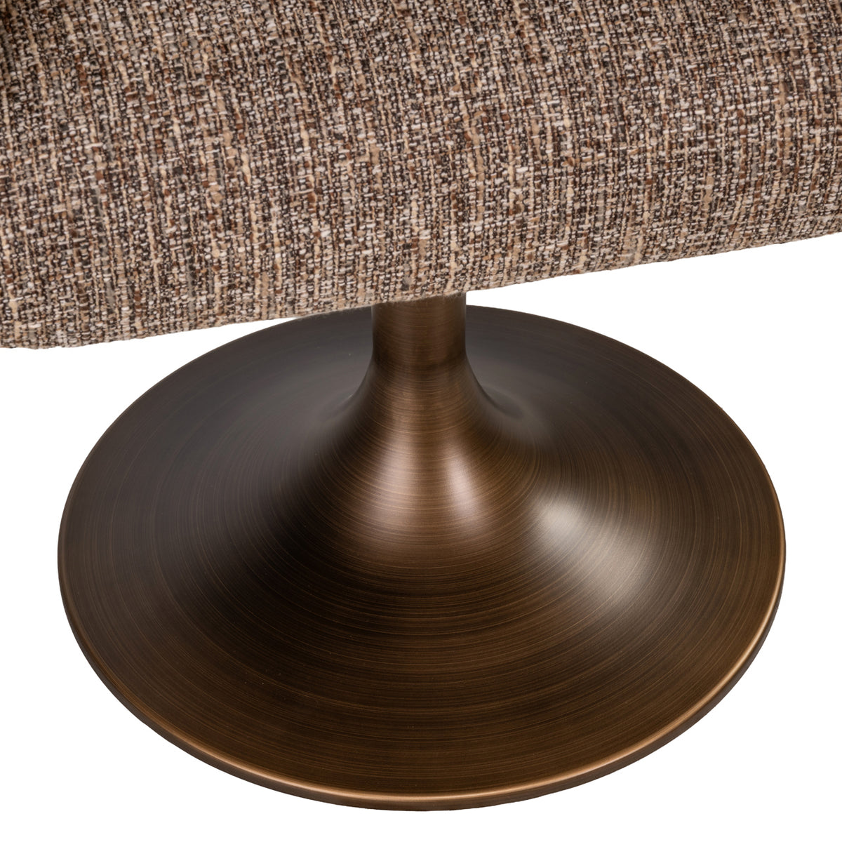 Chaise de salle à manger Aldo brown tweed swivel
