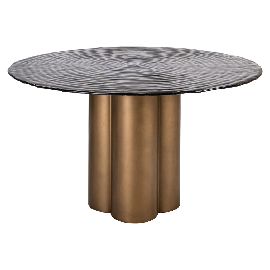 Table à manger Glastonburry gold antique 135Ø