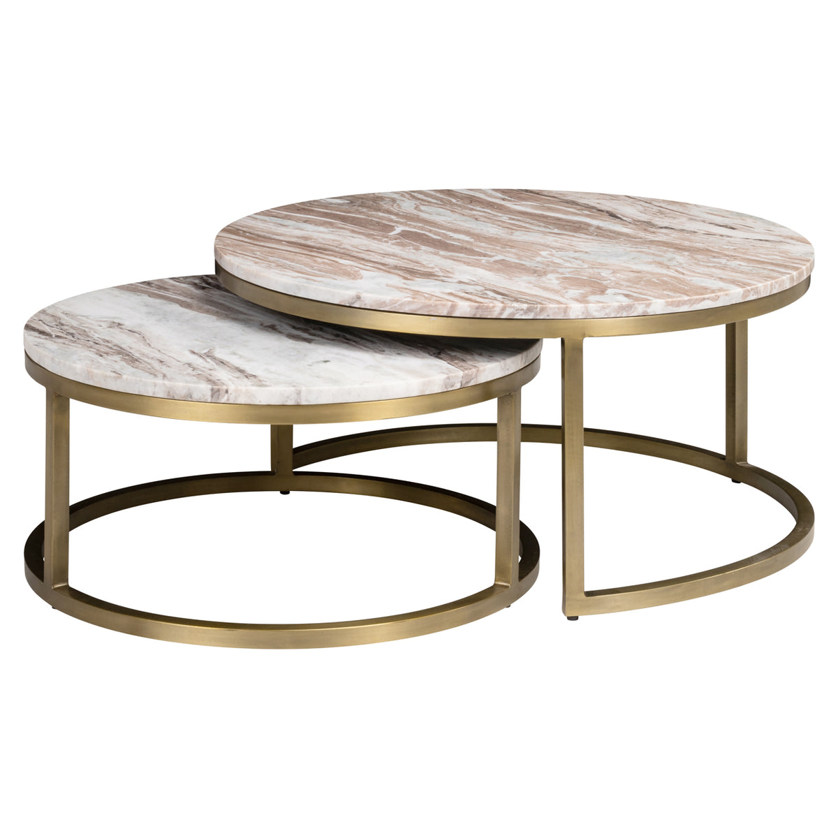 Table basse Bottega Blush beige (Set of 2)