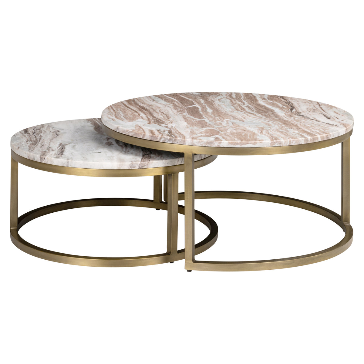 Table basse Bottega Blush beige (Set of 2)