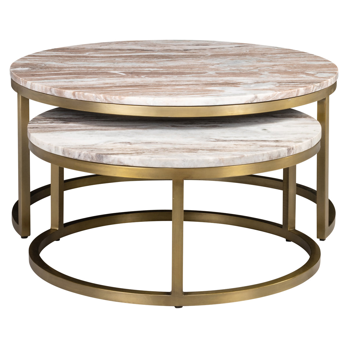 Table basse Bottega Blush beige (Set of 2)