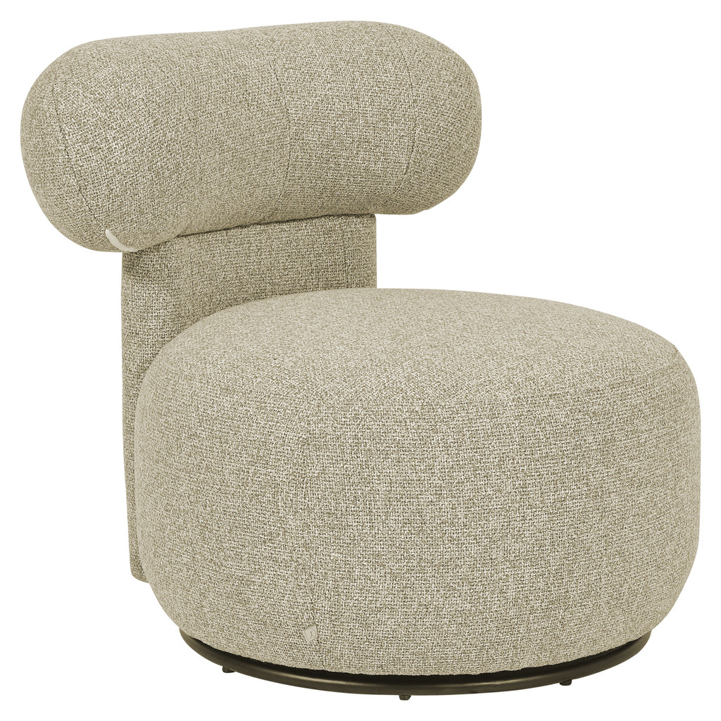 Fauteuil lounge Kaya cayenne brown swivel