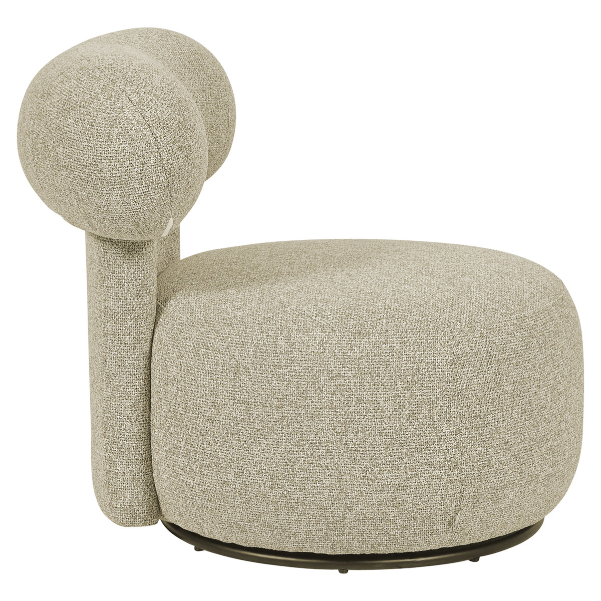 Fauteuil lounge Kaya cayenne brown swivel