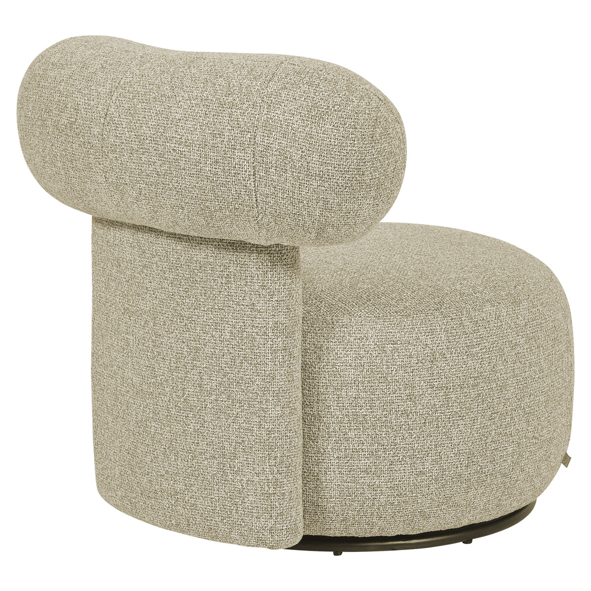 Fauteuil lounge Kaya cayenne brown swivel