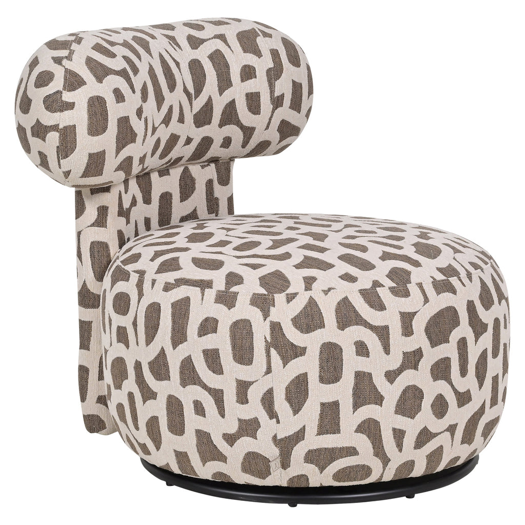 Fauteuil lounge Kaya weave brown
