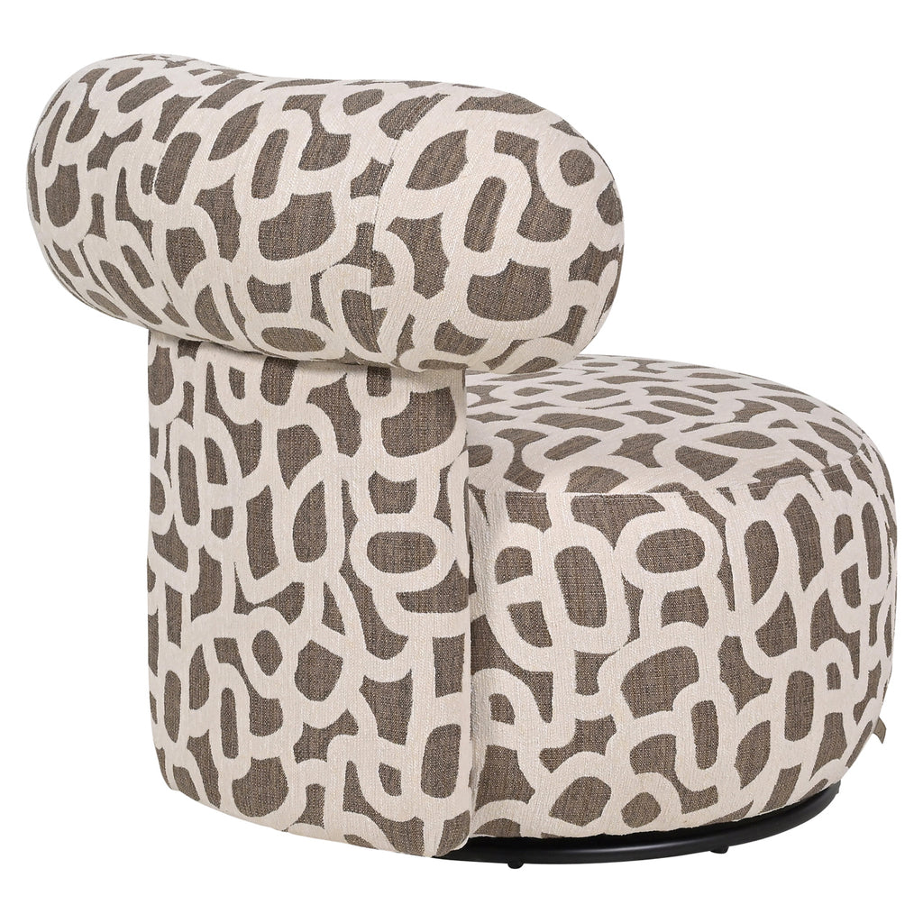 Fauteuil lounge Kaya weave brown