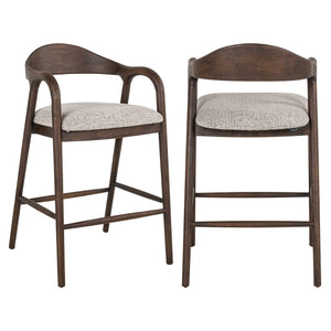 Tabouret de comptoir Mihara mocca fancy fire retardant