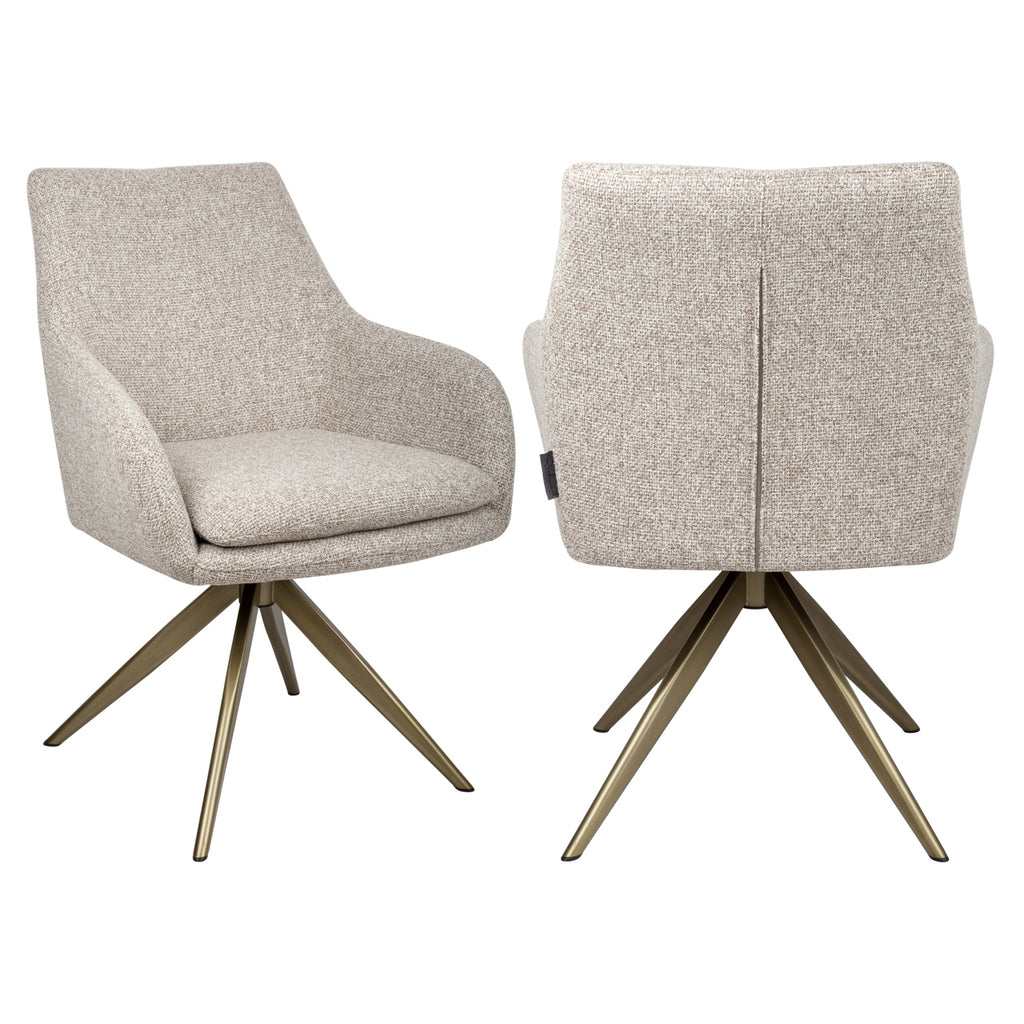 Chaise de salle à manger Lisonne cayenne brown swivel fire retardant