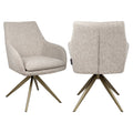 Chaise de salle à manger Lisonne cayenne brown swivel fire retardant
