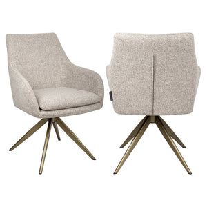Chaise de salle à manger Lisonne cayenne brown swivel fire retardant